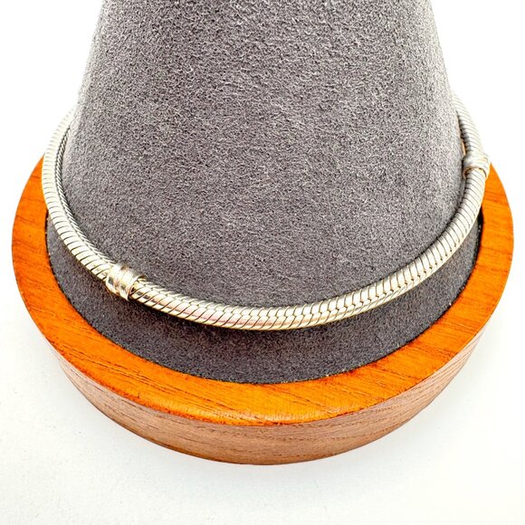 VTG Pandora ALE Serpentine Link Slide Charm Chain Bracelet Size 9" Length - Picture 3 of 12